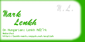 mark lenkh business card
